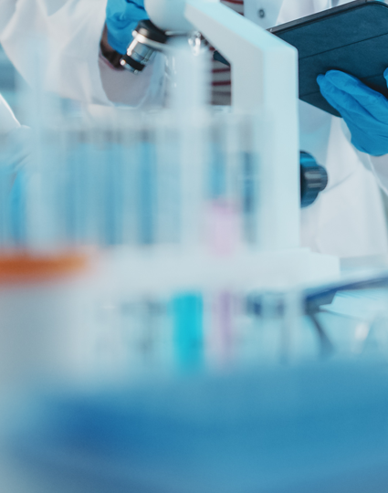 Close up of medical lab