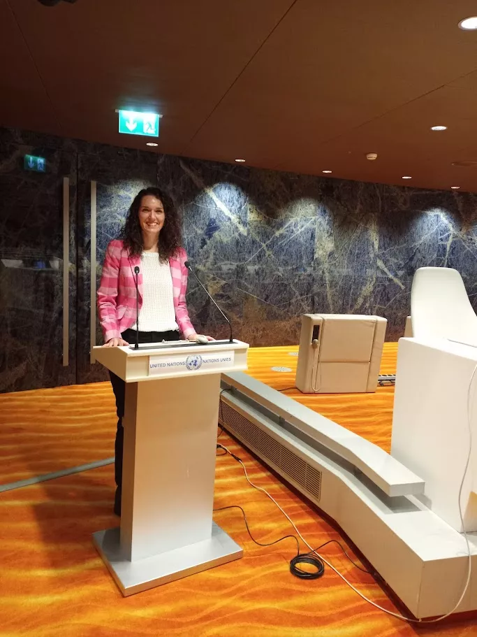 Michelle Parkouda at the UN